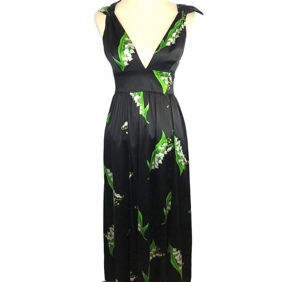 CYNTHIA ROWLEY CLEO SILK MIDI DRESS NWT - Picture 1 of 13